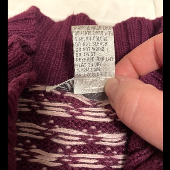 VTG Zip Cardigan Dressbarn Womens 22/24 Fair Isle Thick Knit 90s Ramie/Cotton - Picture 6 of 7